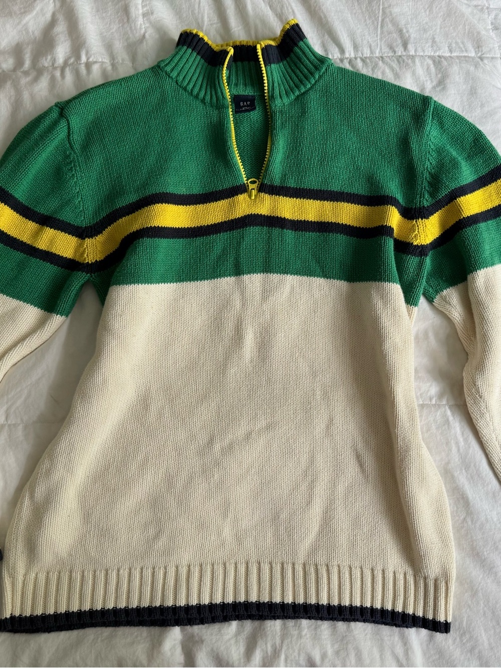 GAP Kids Y2K Colorblock Quarter Zip Sweater XXL 14-16